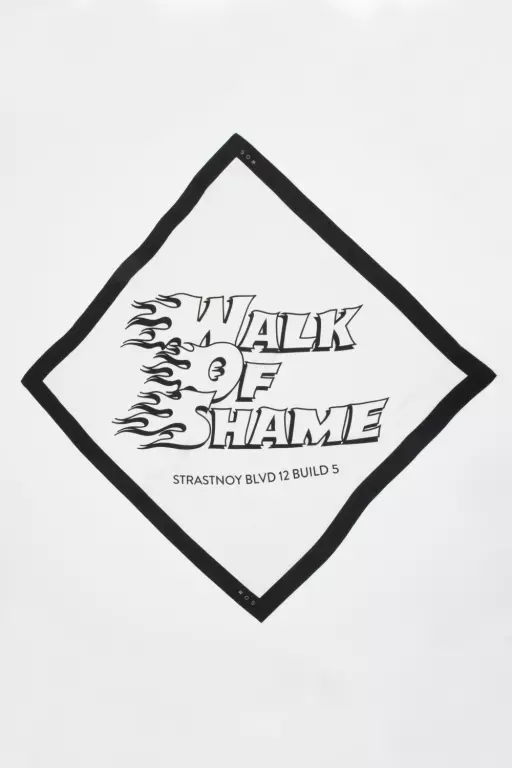 Шелковый платок с принтом Walk of Shame
