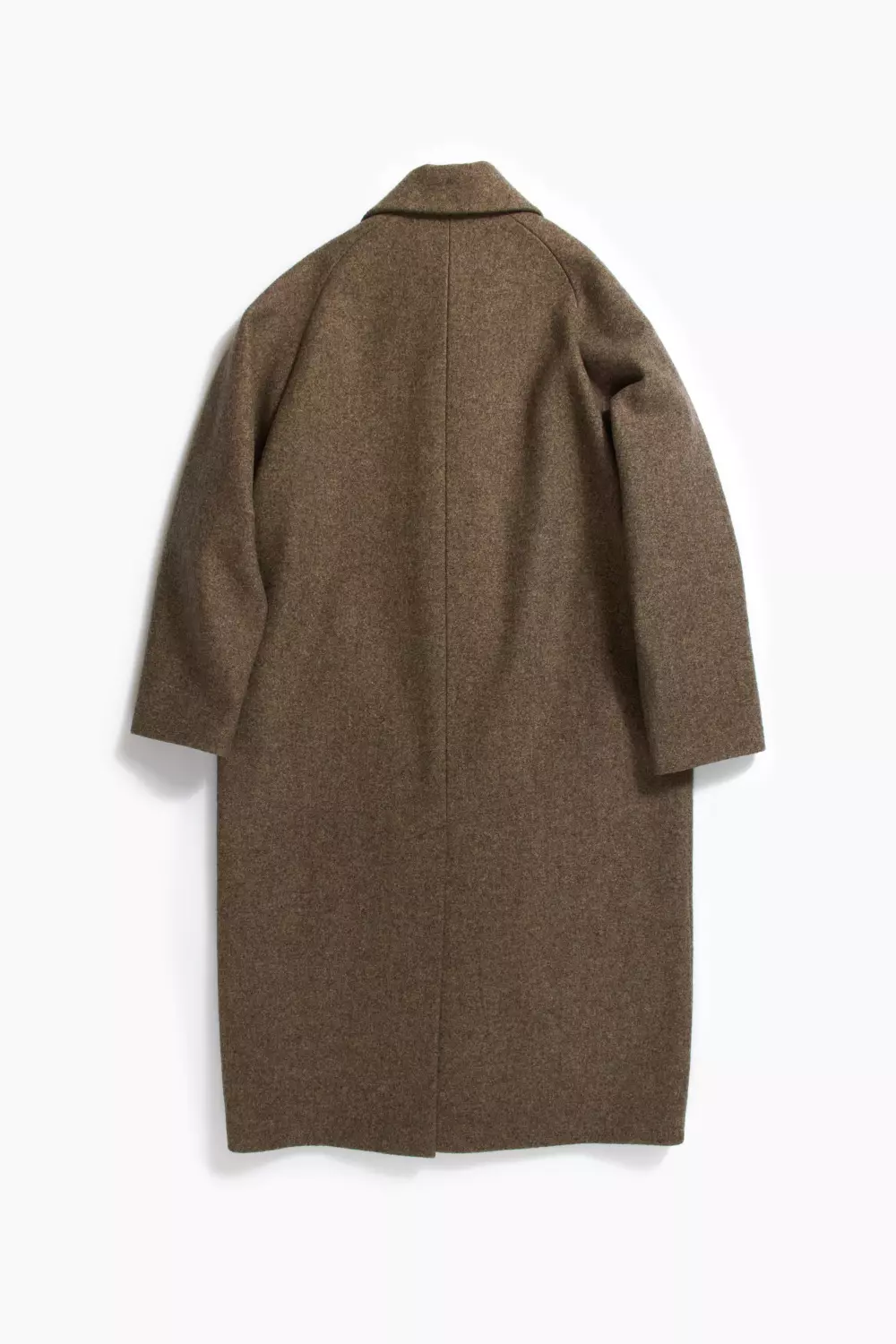 Однобортное шерстяное пальто