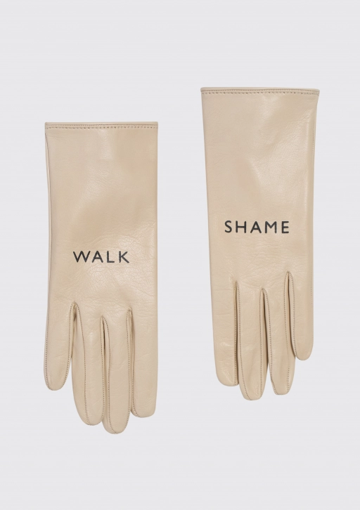 Бежевые перчатки "Walk of Shame"