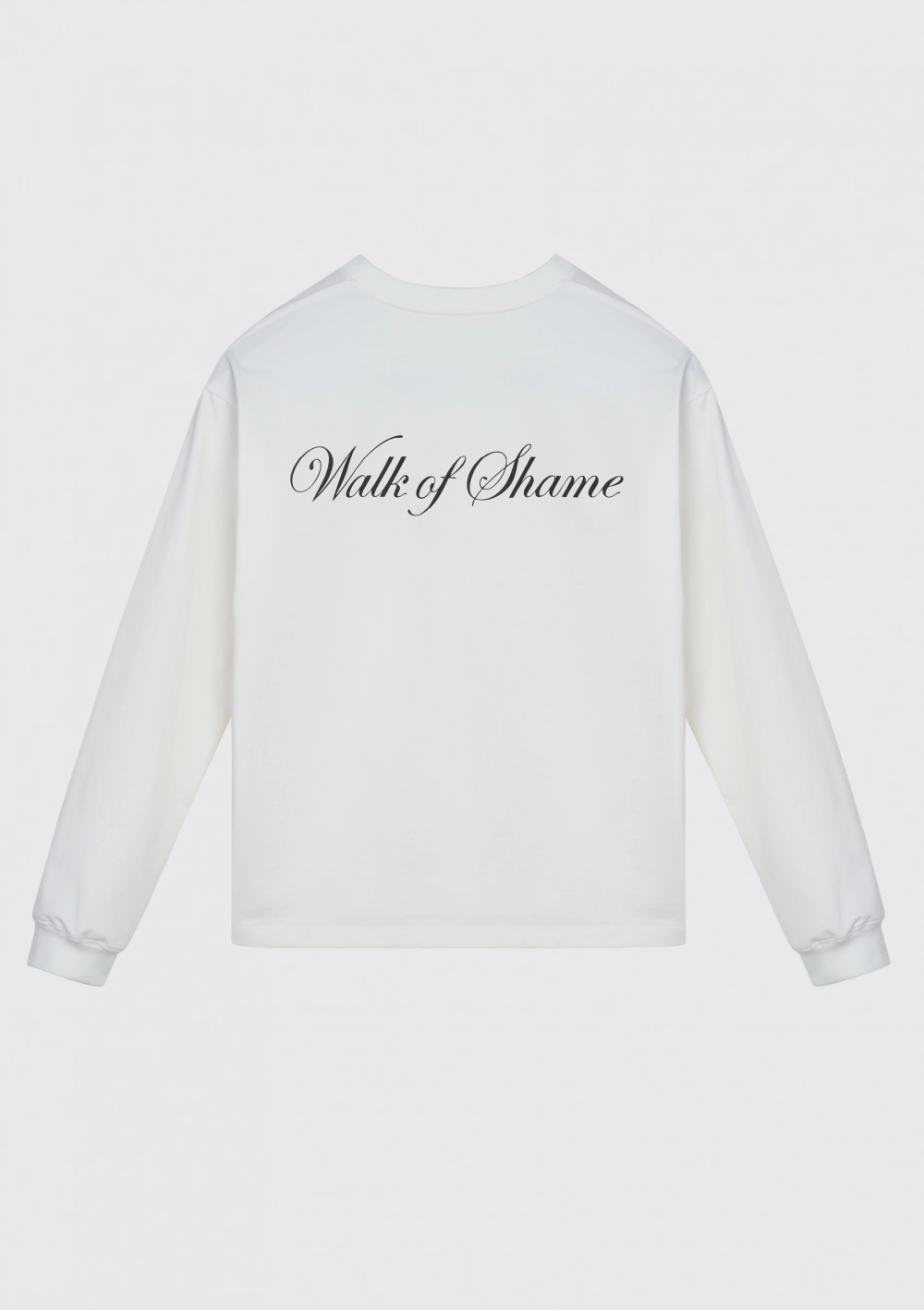 Белый лонгслив с логотипом «Walk of Shame»