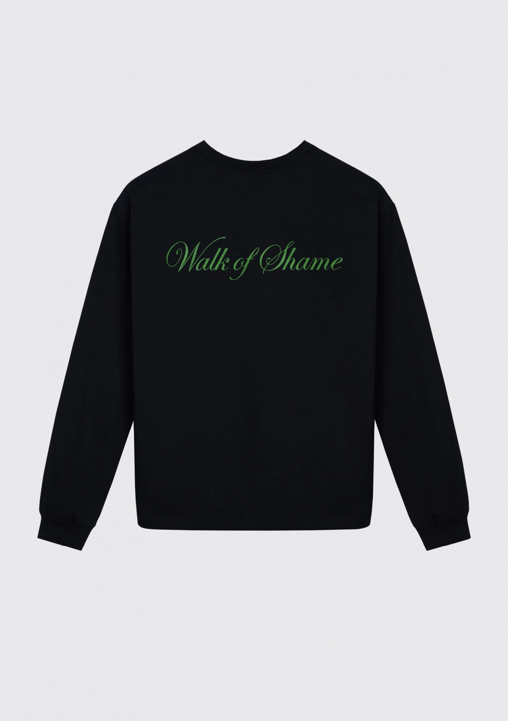 Чёрный лонгслив с логотипом «Walk of Shame».