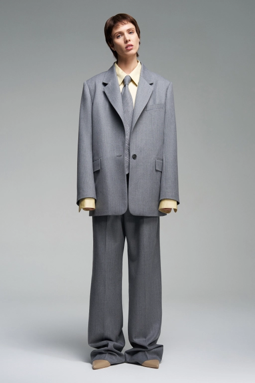 Однобортный пиджак из шерсти