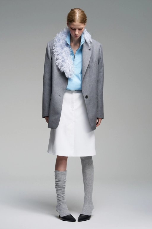 Однобортный пиджак из шерсти