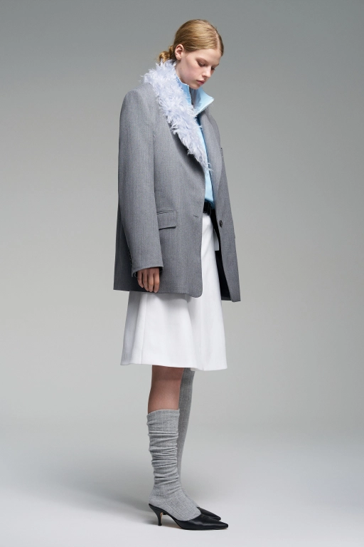 Однобортный пиджак из шерсти