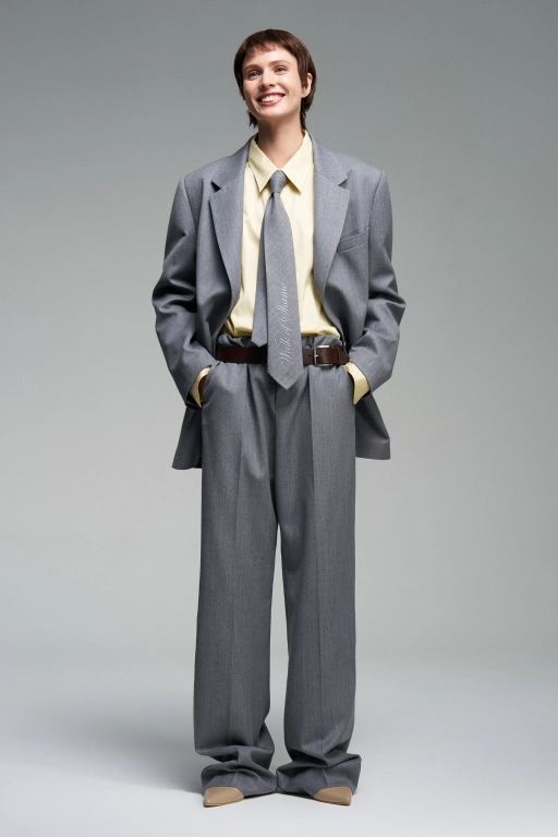 Однобортный пиджак из шерсти