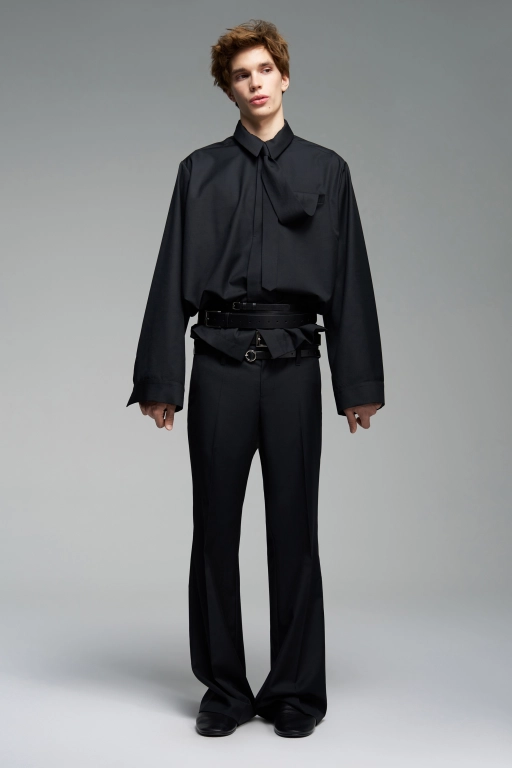 Брюки с двойными шлевками