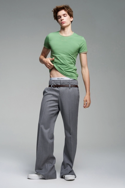 Брюки с двойными шлевками