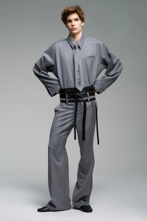 Брюки с двойными шлевками