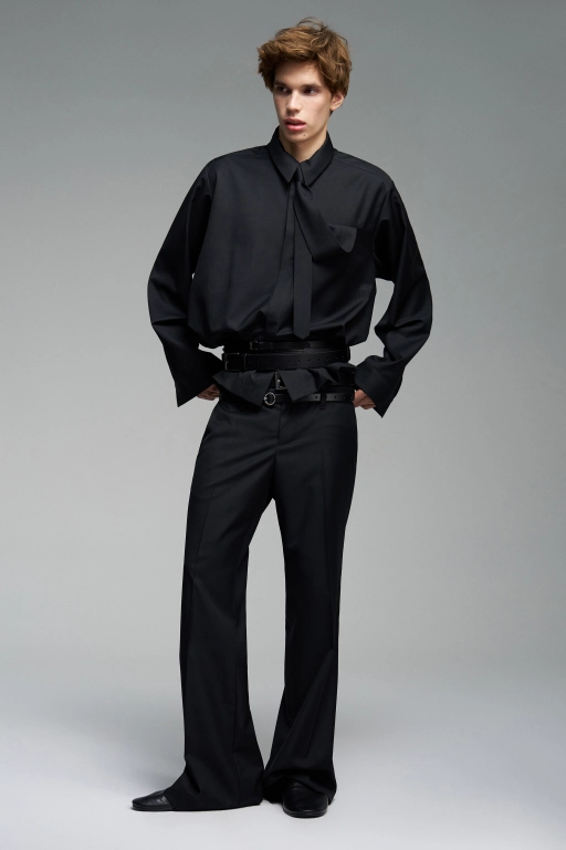 Рубашка с двойными шлевками