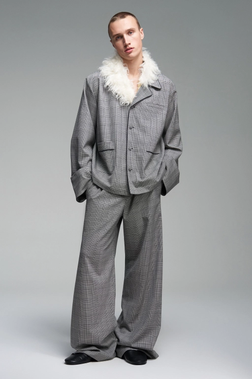 Пижамная рубашка из тонкой шерсти