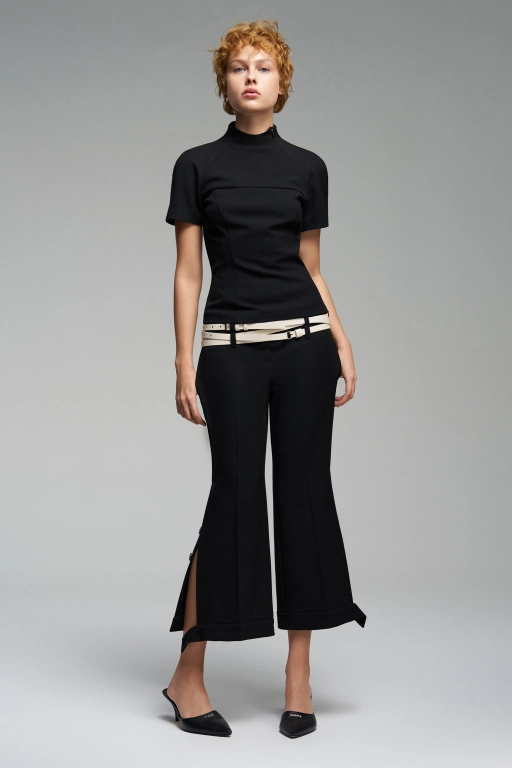 Топ Cipao из костюмной ткани