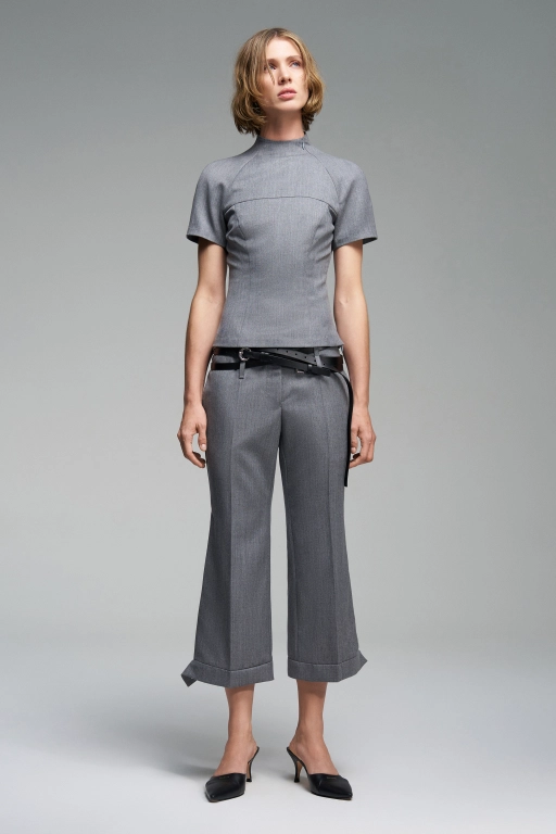 Топ Cipao из костюмной ткани