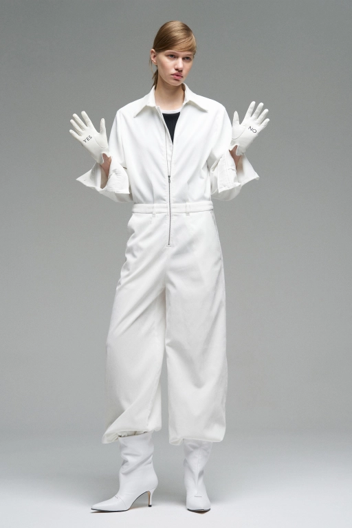 Белые высокие сапоги